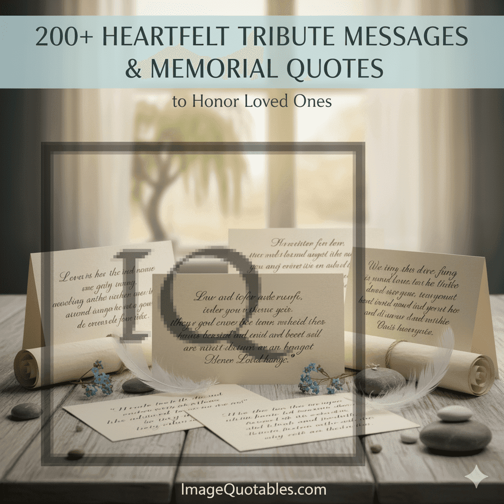 200+ Heartfelt Tribute Messages & Memorial Quotes to Honor Loved Ones ImageQuotables.com