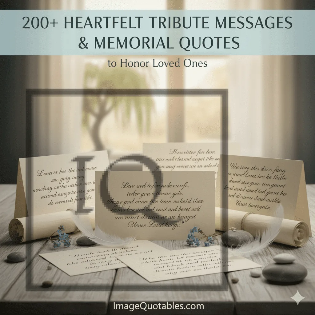 200+ Heartfelt Tribute Messages & Memorial Quotes to Honor Loved Ones ImageQuotables.com